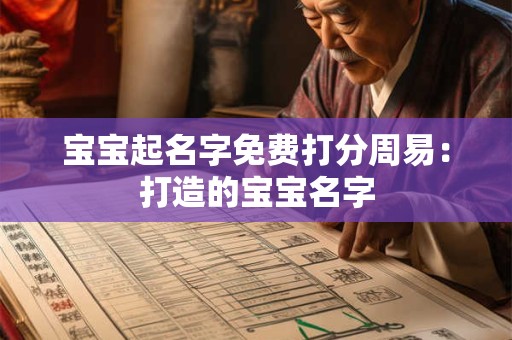 宝宝起名字免费打分周易：打造的宝宝名字