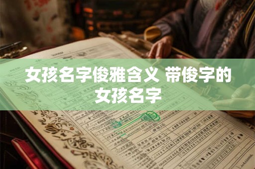 详细阅读:女孩名字俊雅含义 带俊字的女孩名字 女孩名字俊雅含义 带俊字的女孩名字