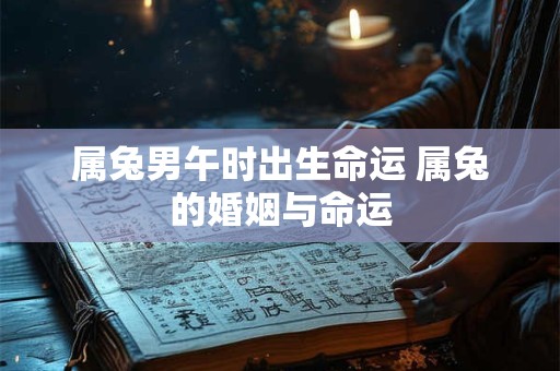 属兔男午时出生命运 属兔的婚姻与命运