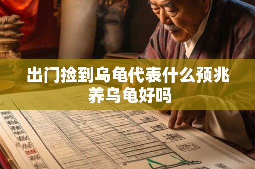 出门捡到乌龟代表什么预兆 养乌龟好吗
