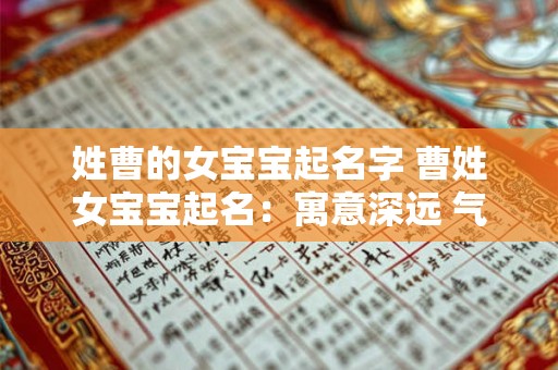 姓曹的女宝宝起名字 曹姓女宝宝起名：寓意深远 气质非凡