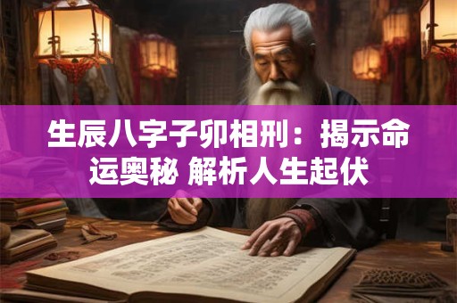 生辰八字子卯相刑：揭示命运奥秘 解析人生起伏