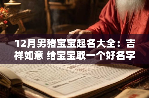 12月男猪宝宝起名大全：吉祥如意 给宝宝取一个好名字