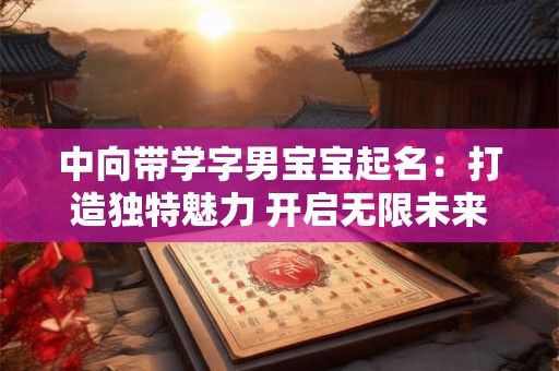 中向带学字男宝宝起名：打造独特魅力 开启无限未来