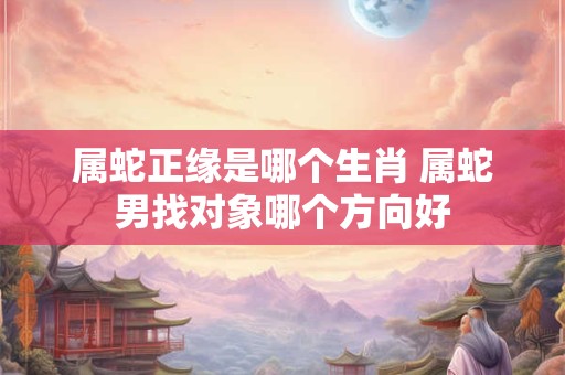 属蛇正缘是哪个生肖 属蛇男找对象哪个方向好