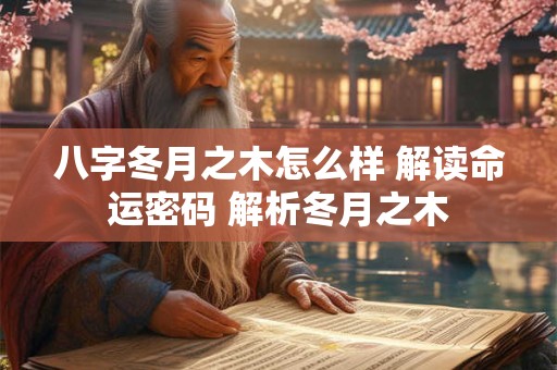 八字冬月之木怎么样 解读命运密码 解析冬月之木