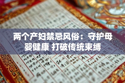 两个产妇禁忌风俗：守护母婴健康 打破传统束缚