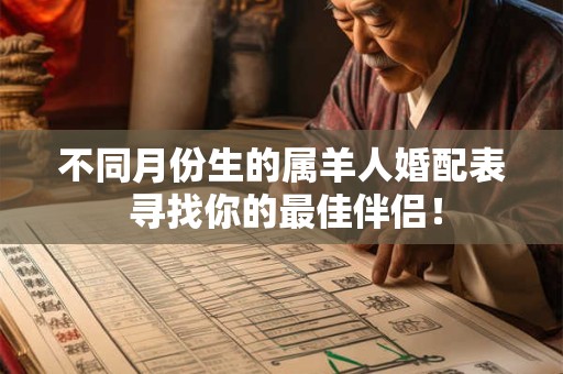 不同月份生的属羊人婚配表 寻找你的最佳伴侣！