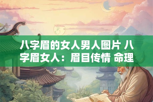 八字眉的女人男人图片 八字眉女人：眉目传情 命理之谜