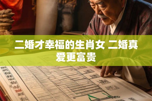 二婚才幸福的生肖女 二婚真爱更富贵