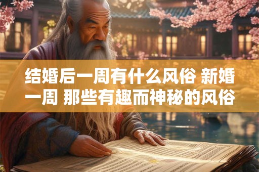 结婚后一周有什么风俗 新婚一周 那些有趣而神秘的风俗