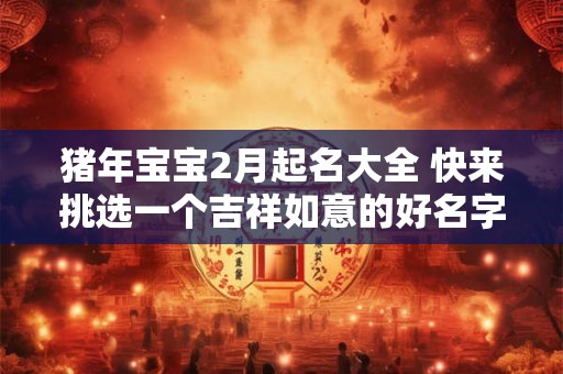 猪年宝宝2月起名大全 快来挑选一个吉祥如意的好名字！