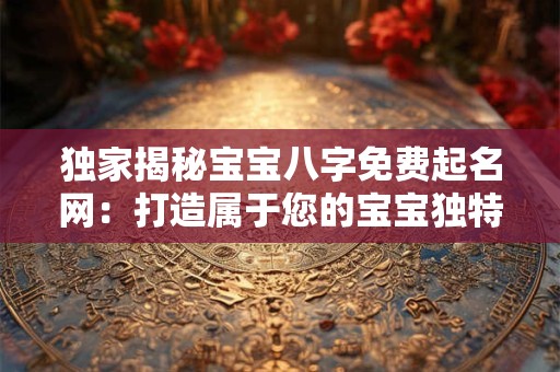 独家揭秘宝宝八字免费起名网：打造属于您的宝宝独特名字！
