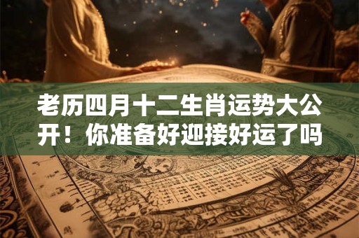 老历四月十二生肖运势大公开！你准备好迎接好运了吗