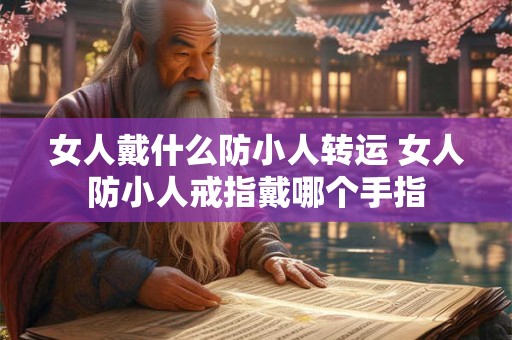 女人戴什么防小人转运 女人防小人戒指戴哪个手指