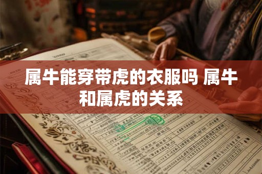 属牛能穿带虎的衣服吗 属牛和属虎的关系