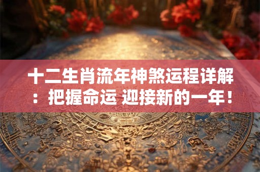 详细阅读:十二生肖流年神煞运程详解:把握命运 迎接新的一年! 十二生肖流年神煞运程详解:把握命运 迎接新的一年!