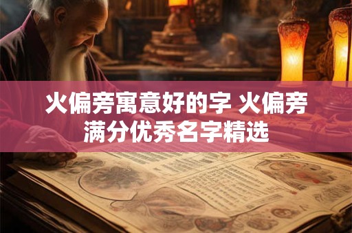 火偏旁寓意好的字 火偏旁满分优秀名字精选
