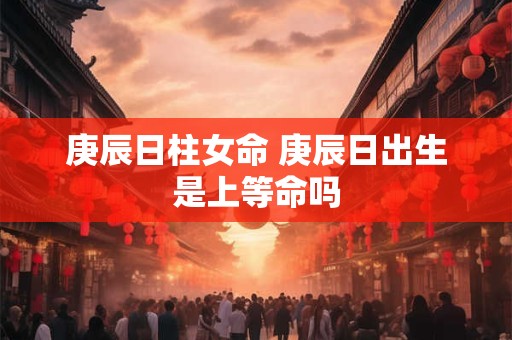 庚辰日柱女命 庚辰日出生是上等命吗
