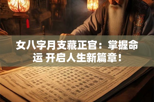 女八字月支藏正官：掌握命运 开启人生新篇章！