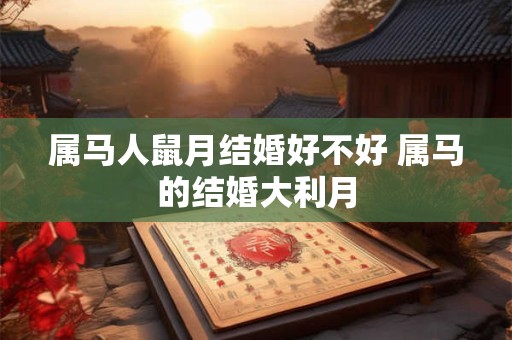 属马人鼠月结婚好不好 属马的结婚大利月