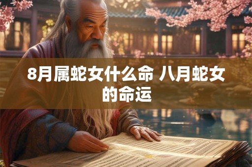 8月属蛇女什么命 八月蛇女的命运