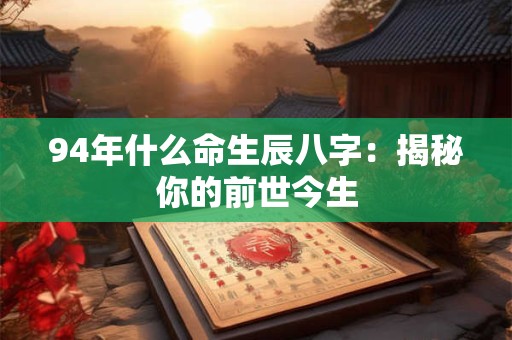 94年什么命生辰八字：揭秘你的前世今生