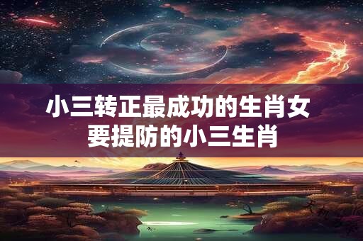 小三转正最成功的生肖女 要提防的小三生肖