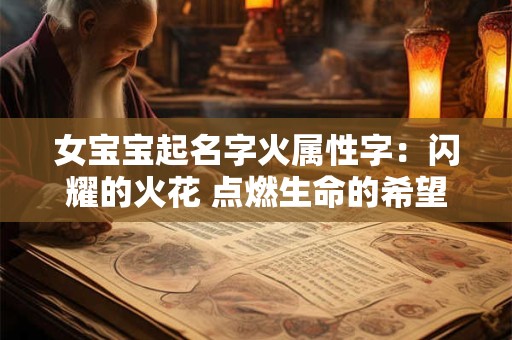 女宝宝起名字火属性字：闪耀的火花 点燃生命的希望