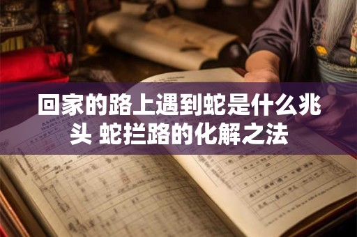 回家的路上遇到蛇是什么兆头 蛇拦路的化解之法