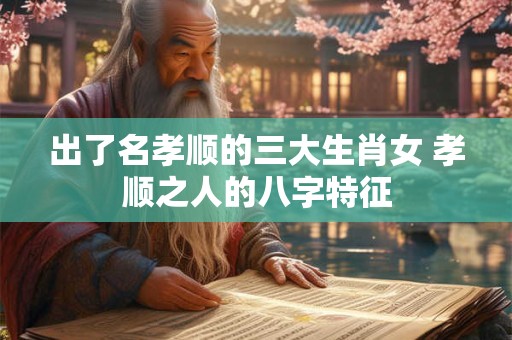 出了名孝顺的三大生肖女 孝顺之人的八字特征