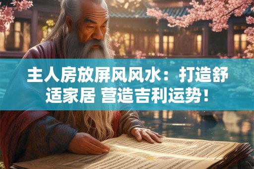 主人房放屏风风水：打造舒适家居 营造吉利运势！