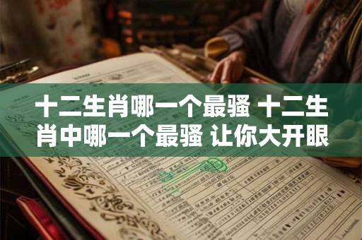 十二生肖哪一个最骚 十二生肖中哪一个最骚 让你大开眼界！