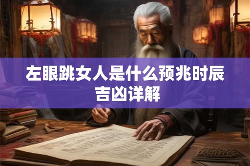 左眼跳女人是什么预兆时辰 吉凶详解