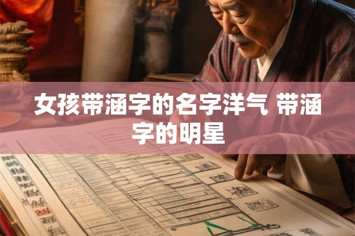 女孩带涵字的名字洋气 带涵字的明星