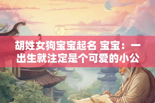胡姓女狗宝宝起名 宝宝：一出生就注定是个可爱的小公主