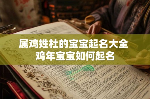 属鸡姓杜的宝宝起名大全 鸡年宝宝如何起名