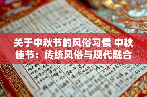 关于中秋节的风俗习惯 中秋佳节：传统风俗与现代融合的魅力