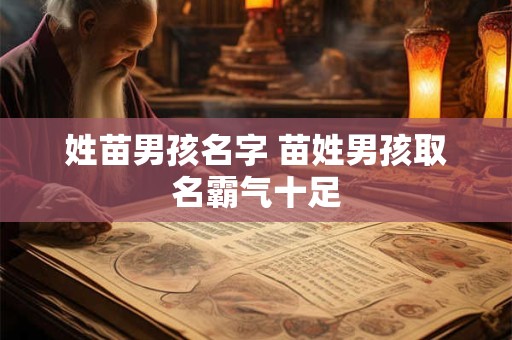 详细阅读:姓苗男孩名字 苗姓男孩取名霸气十足 姓苗男孩名字 苗姓男孩取名霸气十足