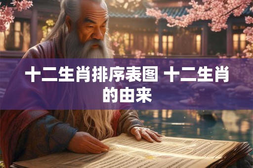 十二生肖排序表图 十二生肖的由来
