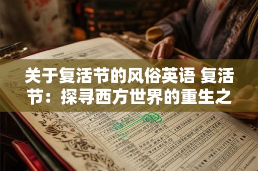 关于复活节的风俗英语 复活节：探寻西方世界的重生之谜