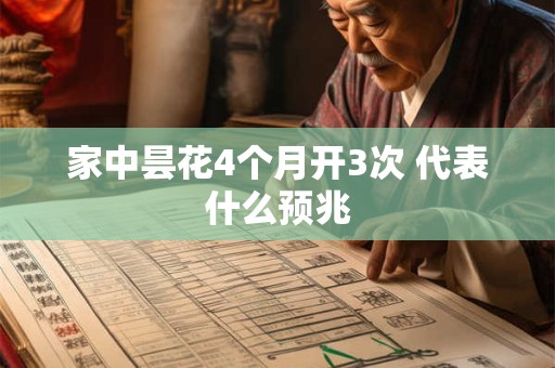 家中昙花4个月开3次 代表什么预兆