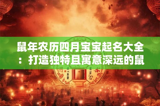 鼠年农历四月宝宝起名大全：打造独特且寓意深远的鼠宝宝名字