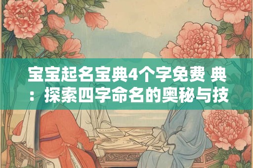 宝宝起名宝典4个字免费 典：探索四字命名的奥秘与技巧