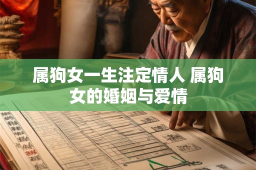属狗女一生注定情人 属狗女的婚姻与爱情