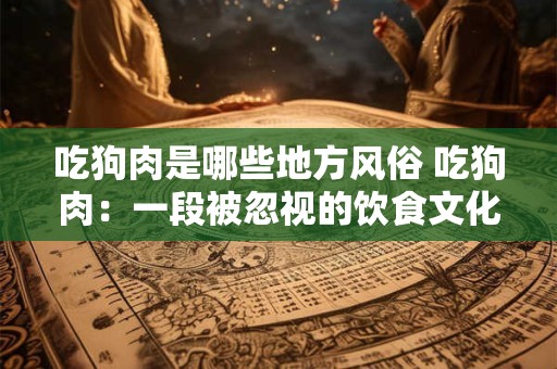 吃狗肉是哪些地方风俗 吃狗肉：一段被忽视的饮食文化史