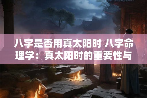 八字是否用真太阳时 八字命理学：真太阳时的重要性与影响