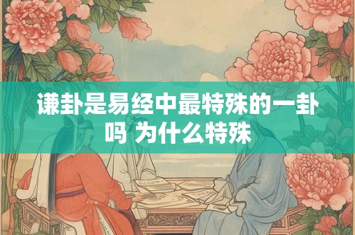 谦卦是易经中最特殊的一卦吗 为什么特殊