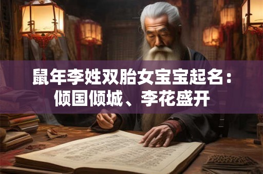 鼠年李姓双胎女宝宝起名：倾国倾城、李花盛开