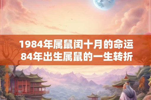 1984年属鼠闰十月的命运 84年出生属鼠的一生转折点